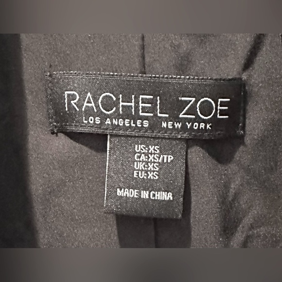 NWT Rachel Zoe Black Velvet Double Breasted Waistcoat Jacket w Gold Tone Buttons - Picture 10 of 11